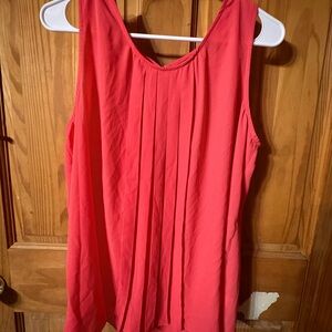 Apt. 9 Coral Pink Pleated Sleeveless Camisole